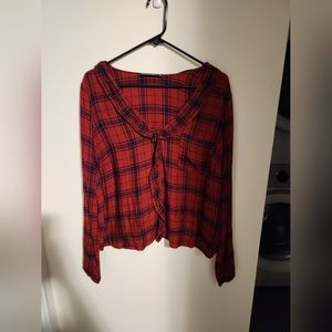 Abercrombie and Fitch red plaid shirt
